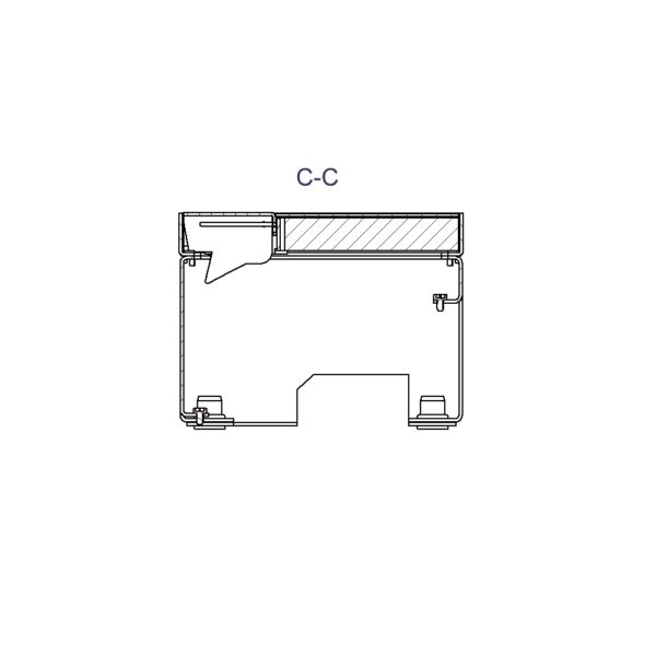 Produktbild UBD 130 127  -  Unterflur-Bodendose UBD 130 inkl. belegtem Deckel aus Chromstahl, geschliffen, und 1 Schnurauslass